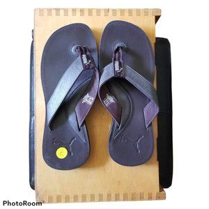 PUMA Brown Leather Thong Sandals Size 7/Size 5.5 M/Y